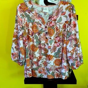 Knox Rose Beautiful Boho Flowing Tunic Size Medium